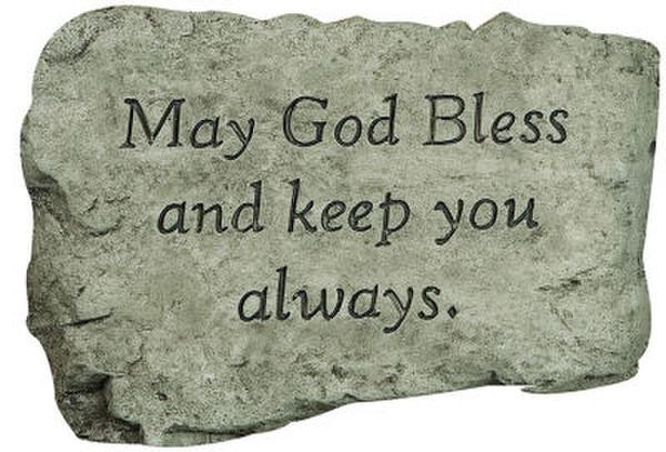 May God Bless and Keep You Always Garden Stone